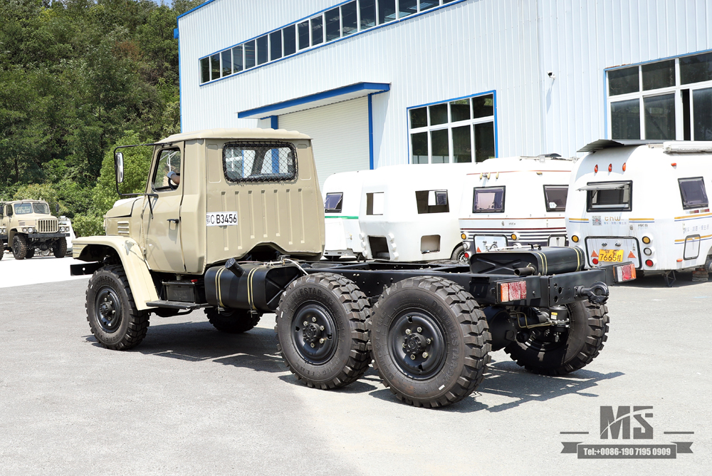 170 hp Camel Grey EQ2082 Chassis_Dongfeng Six-wheel drive 240 Off-road Truck Chassis_Pointed Head Double Glass Transport Vehicle_6×6 25Y Truck Export Special Chassis