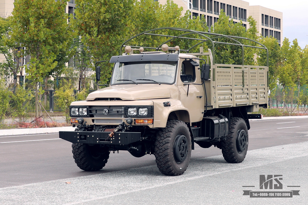 4*4 Dongfeng Cargo Truck_190 hp Long-head 2.5T Off-road Truck with Winch_Four Wheel Drive Long-distance Truck Export Special Purpose Vehicle