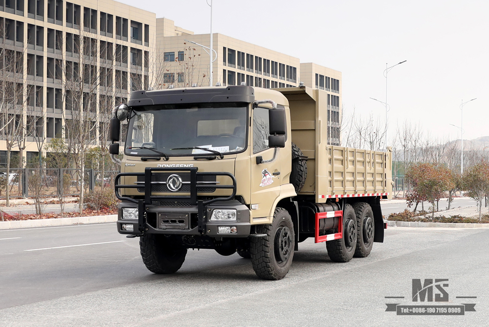210hp Dongfeng Six Wheel Drive Dump Truck_ 6×6 Flat Head Tipper Truck 6*6 Off Road Transportation Truck_Export Special Vehicle