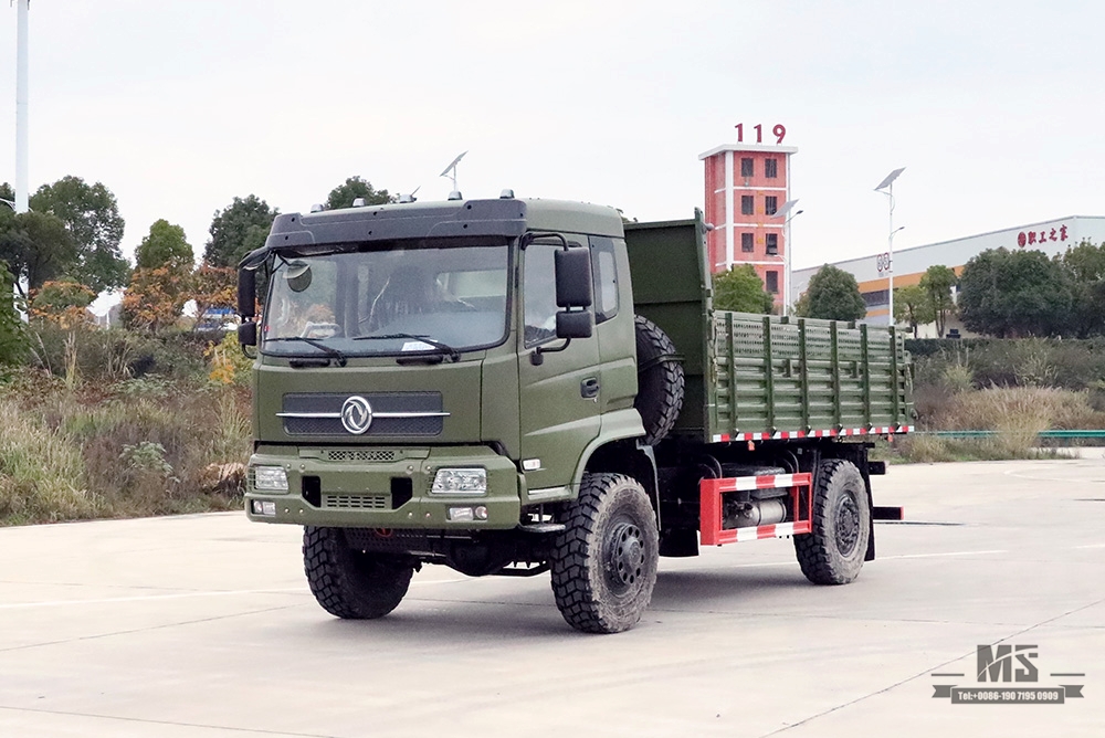 340hp 6*6 Off Road Truck_Dongfeng Flat Head Cargo Truck With Tarpaulin Pole_Six-wheel Drive Export Special Vehicle