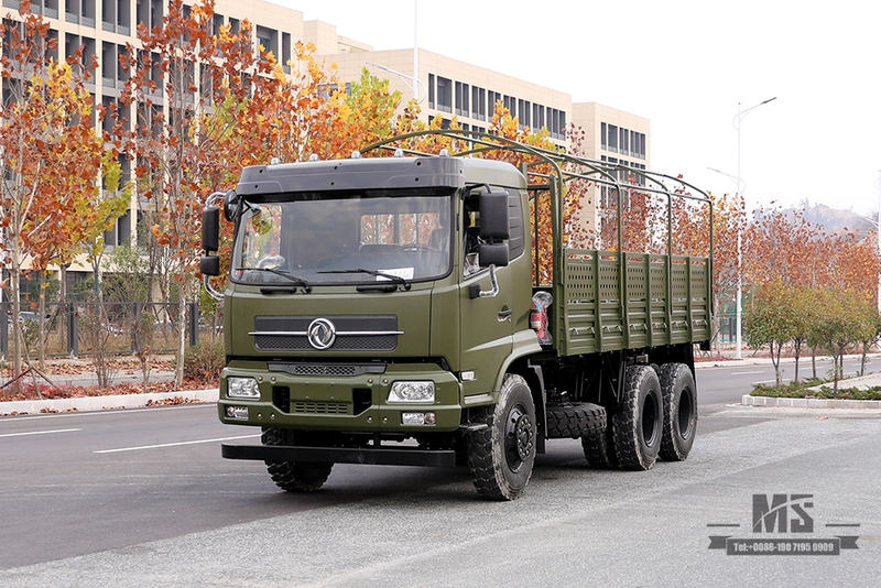 210hp Dongfeng 6*4 Off Road Truck _Dongfeng 6x4 Flathead One-and-a-half Cargo Truck With tarpaulin pole_Export Special Vehicle