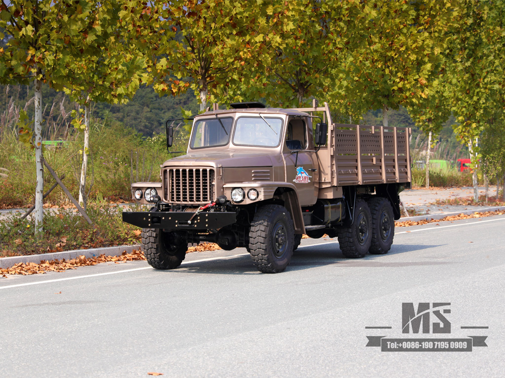 Classic EQ2082 Champagne Color Vehicle 6x6 Dongfeng pointed single row Mining Trucks Special Purpose Vehicle