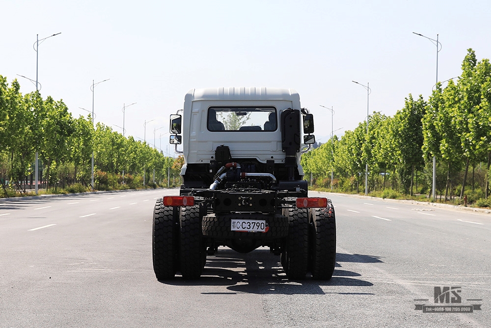 266hp Dongfeng Six wheel Drive Chassis_6*6 Flathead Head Rear Eight wheels Heavy Duty Truck Chassis Coversion Manufacturer_Dongfeng 6WD Export Special Vehicle Chassis