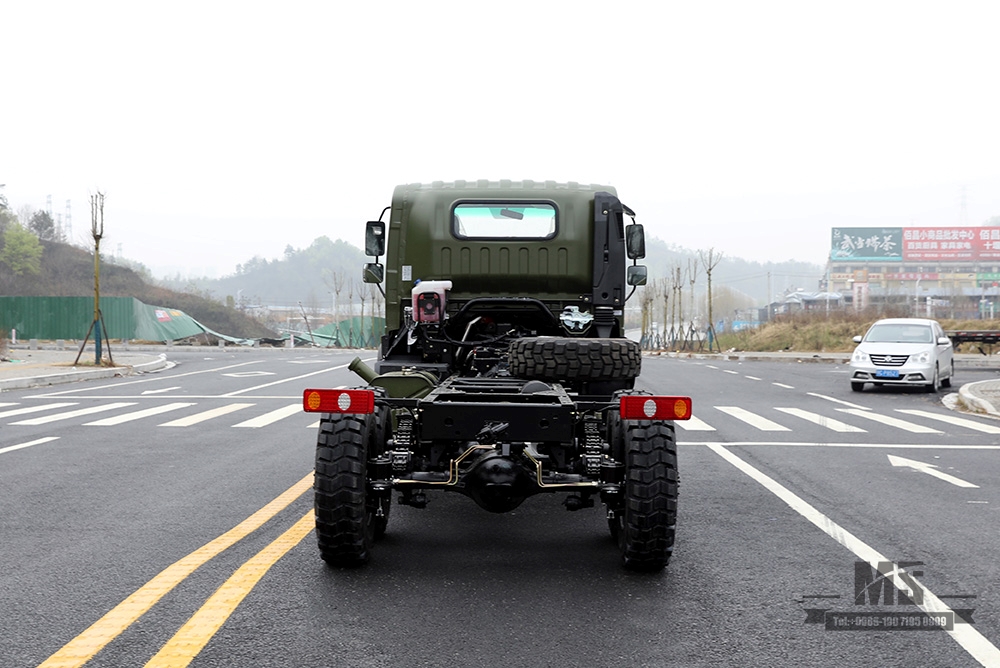 6*6 Dongfeng EQ2082 Chassis_ 6WD Army Green Flathead Chassis "Bobcat" Six Wheel Drive Chassis Configuration_Export Special Truck Chassis