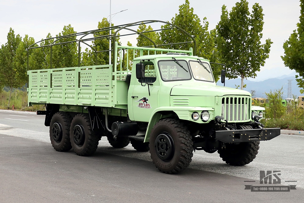 Dongfeng Six Wheel Drive EQ2100 Off Road Truck_190hp Dongfeng 6×6 3.5T Three Axle Single Row Pointed Head Truck with Tarpaulin Pole _Export Special Purpose Vehicle 