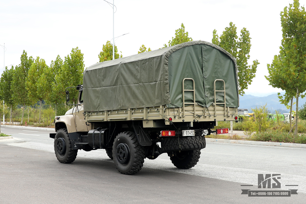 4*4 Dongfeng Cargo Truck_190 hp Long-head 2.5T Off-road Truck with Winch and tarpaulin pole_Four Wheel Drive Truck Manufacturer Export Special Purpose Vehicle