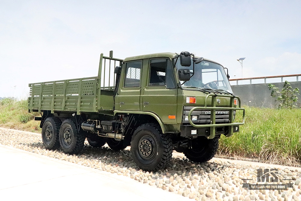 Dongfeng Six Wheel Drive EQ2102 Off Road Truck_6×6 Army Green 3.6T Double Row 153 Cab Cargo Truck Truck For Sale_Export Special Vehicle