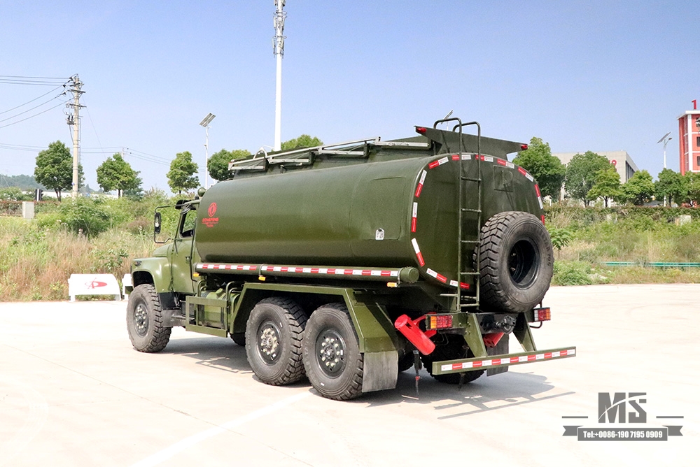 190HP Dongfeng Six-wheel Drive EQ2100 Tanker Truck_6*6 Pointed Head Feul Tanker for Sale_Six Drive Export Special Tanker Lorry