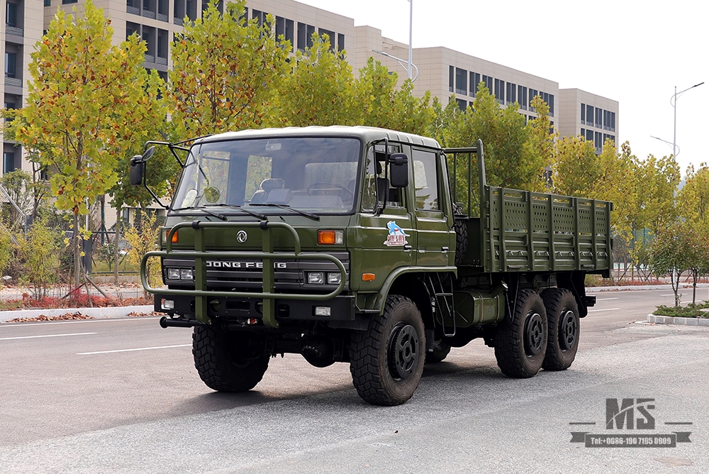190hp Dongfeng EQ2102 Six Wheel Drive Truck_6×6 EQ246 153 Double Row Cab Army Green Truck _Dongfeng Truck Export Special Purpose Vehicle