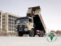 6x6 Off-Road Lowbed Dump Truck | Heavy-Duty Flat-Front Cab Tipper for Export