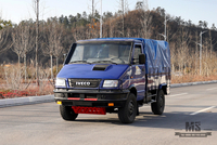 Blue Four-wheel Drive IVECO Off Road Truck_4*4 113hp Short Head Single Row Micro Light Truck With Tarpaulin Pole_Export Special Vehicle