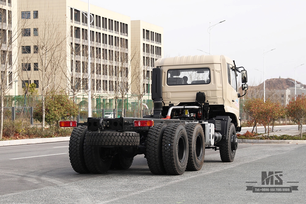 260hp Dongfeng Six wheel Drive Chassis for Sale_6*6 Flathead Head Rear Eight wheels Truck Chassis Coversion Manufacturer_Dongfeng Export Special Vehicle Chassis