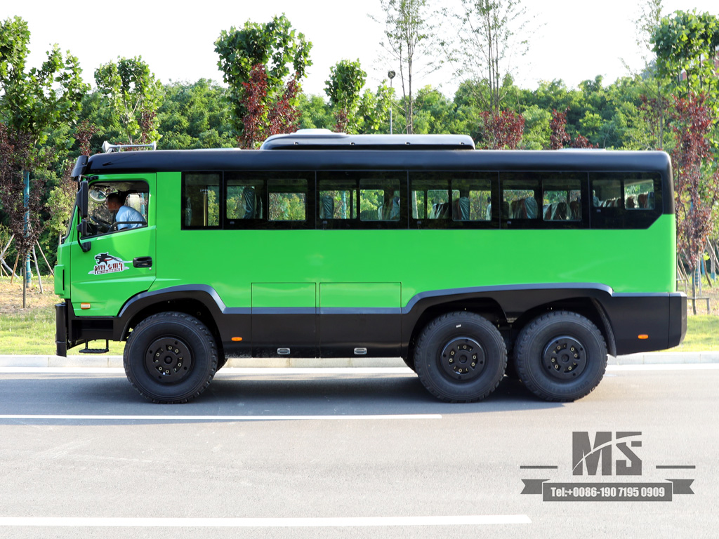 6*6 27-seat Bus Dongfeng | Six Wheel Drive Off-road Bus | All-drive County Bus | 260hp Modified Bus Export Special Vehicle