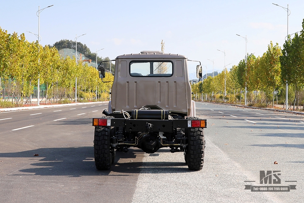 170 hp Champagne Gold EQ2082 Chassis_Dongfeng six-wheel drive off-road truck chassis_Double glass 240 transport vehicle_6×6 pointed 25Y truck export special chassis