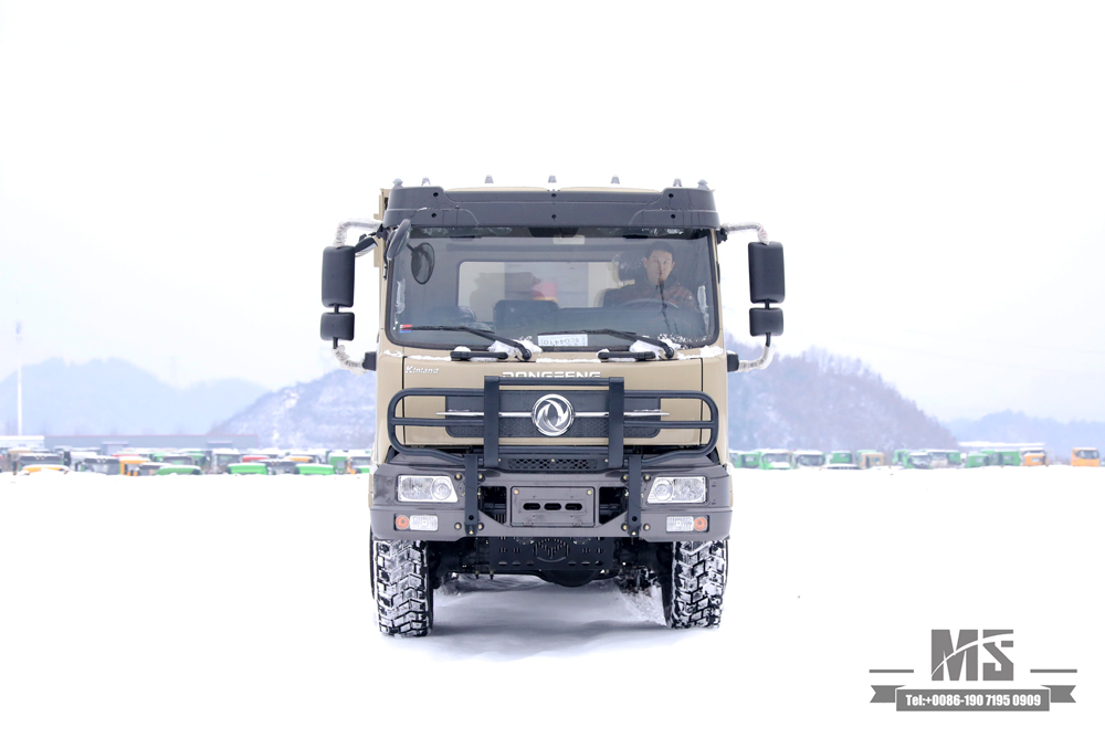 6×6 Dongfeng Six Wheel Drive Dump Truck_Flat Head Cargo Box Baffle Heightened Tipper Truck 6*6 Off Road Transportation Truck_Export Special Vehicle