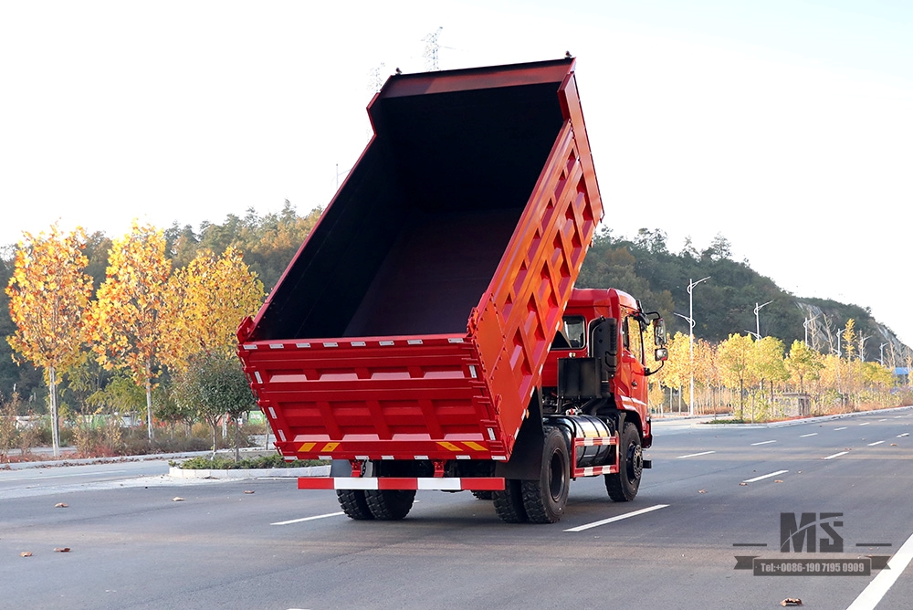 Dongfeng 4*2 Dump Truck Tipper Truck_ 210hp Flat Head Row Half Mining Site Transportation Truck_Export Special Vehicle