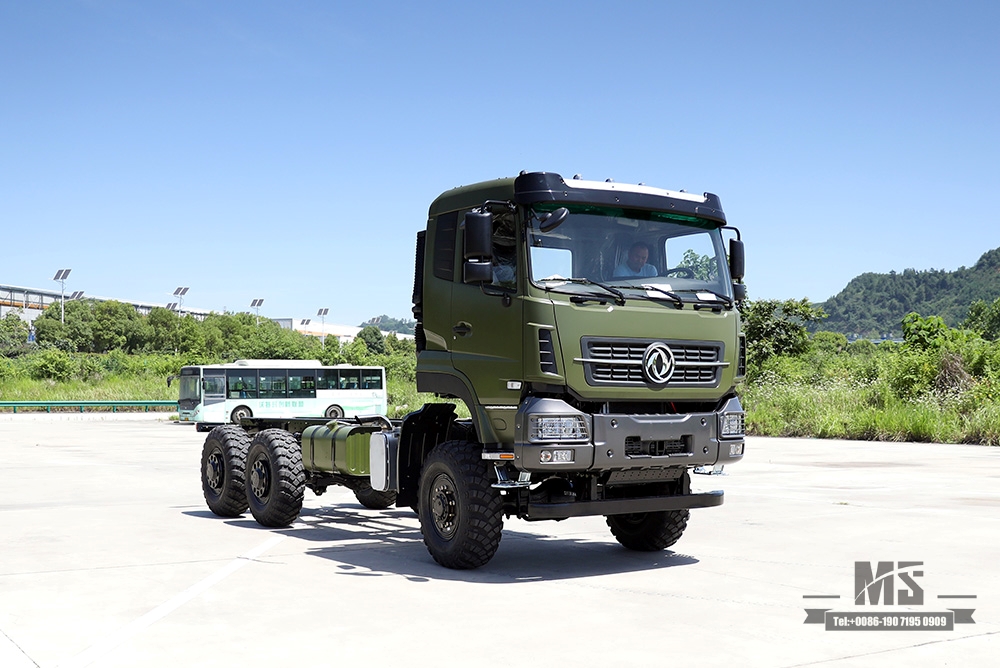 340HP Dongfeng Six-wheel Drive Off-road Special Chassis_6×6 Heavy-duty Commercial Vehicle Chassis_6WD Customized Construction Truck Chassis_Export Special Purpose Truck Chassis