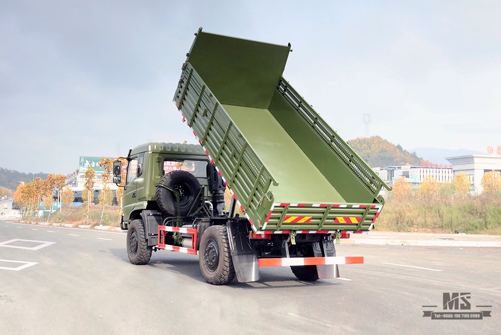 Dongfeng 4*4 Off Road Dump Truck_Dongfeng 210hp 4×4 Off-road Flathead Row Half Truck_Export Special Vehicle