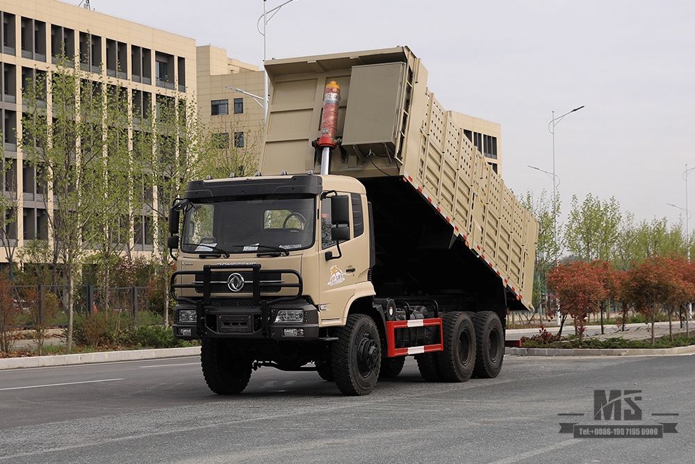 260hp Dongfeng Six Wheel Drive Dump Truck_6*6 Flat Head Single Row Tipper Truck Off Road Transportation Truck_Export Special Vehicle