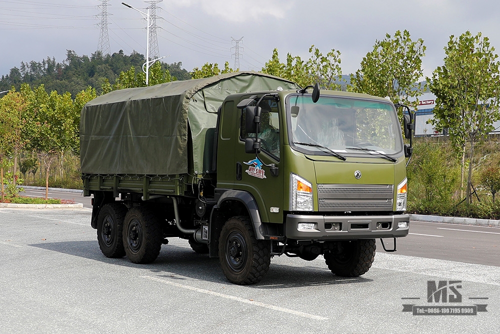 170 hp Dongfeng 6WD EQ2082 Off-road Truck_EQ240 Flathead Diesel Cargo Truck Factory_Dongfeng 6x6 All-Wheel Drive Civilian Off-road Truck for Sale_Export Special Vehicle