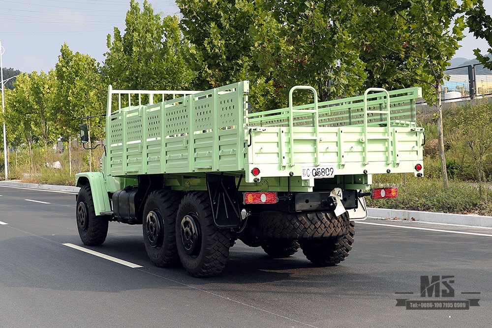 Mint Green Dongfeng Six Wheel Drive Off Road Truck_190hp Dongfeng EQ2100 Single Row Pointed Head AWD Transportation Vehicle_Export Special Purpose Vehicle 
