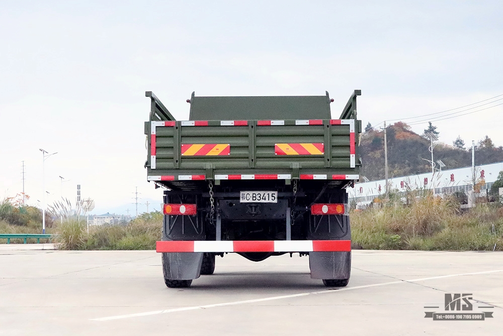 340hp 6*6 Off Road Truck_Dongfeng Flat Head Cargo Truck With Tarpaulin Pole_Six-wheel Drive Export Special Vehicle