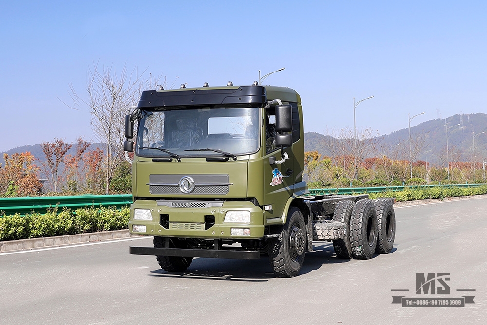 210hp Dongfeng 6*4 Tanker Truck Chassis_Dongfeng 6x4 Off Road Chassis_Flathead One-and-a-half Export Special Vehicle Chassis