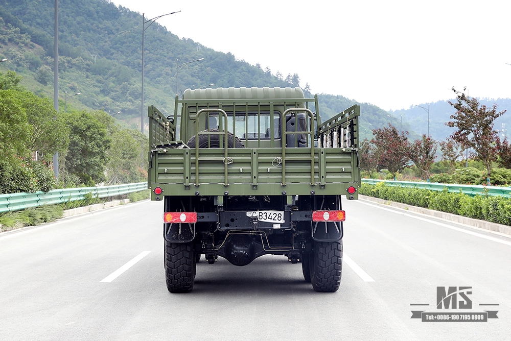 210hp Dongfeng Six wheel Drive Cargo Truck for Sale_6*6 Army Green Flathead Head Transport Truck With Bumper Coversion Manufacturer_Dongfeng 6WD Export Special Vehicle