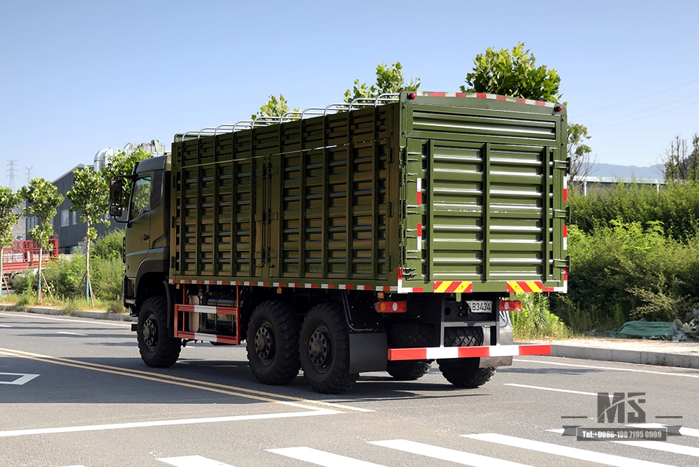 340 hp Dongfeng Six Wheel Drive Off-road Cargo Truck_6*6 15T High Container Heavy Duty Truck_6WD Special Logistics Truck for Export