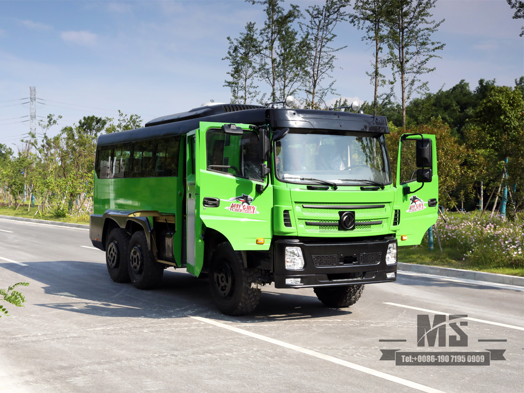 6*6 27-seat Bus Dongfeng | Six Wheel Drive Off-road Bus | All-drive County Bus | 260hp Modified Bus Export Special Vehicle