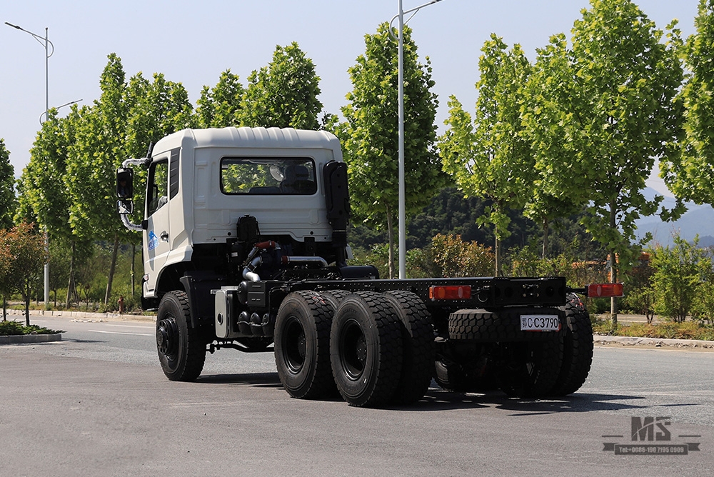 340 HP Dongfeng Six Wheel Drive Truck Chassis_6×6 Flathead 13T/13T Axle Truck Chassis_Dongfeng 6*6 Truck Chassis For Sale_Export Special Truck Chassis