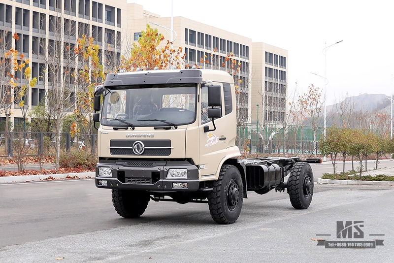 Dongfeng Four Wheel Drive Camel Grey Cargo Truck Chassis_4*4 Off-road Truck Chassis_Long-distance Truck Export Special Purpose Chassis