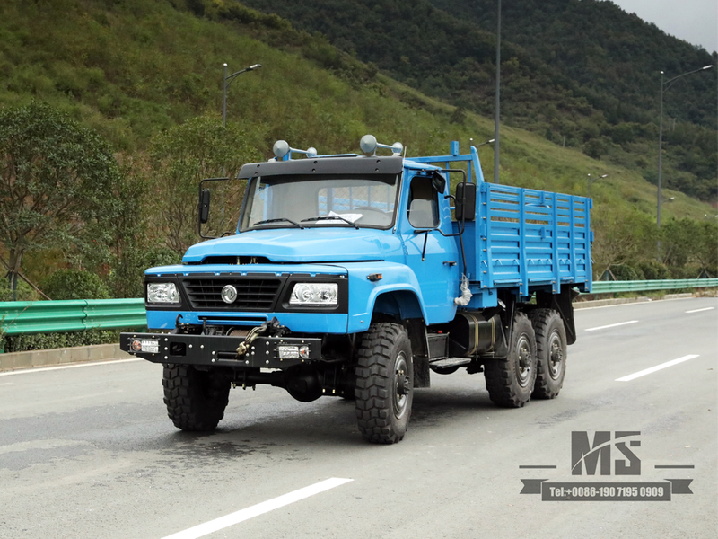 170 Hp Dongfeng EQ2082_Six-wheel Drive Off-road Special Truck_Double Glass Single Row 240 Transport Vehicle_6×6 Pointed 25Y Truck