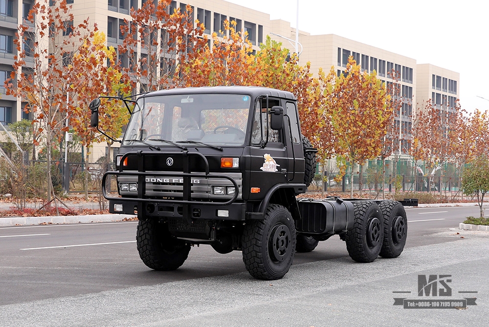 190 HP Dongfeng EQ2102 Off-road Three-axle Truck Chassis_Black Six wheel Drive Black Cargo Truck Chassis_All-wheel drive EQ2102G Export Special Purpose Vehicle Chassis