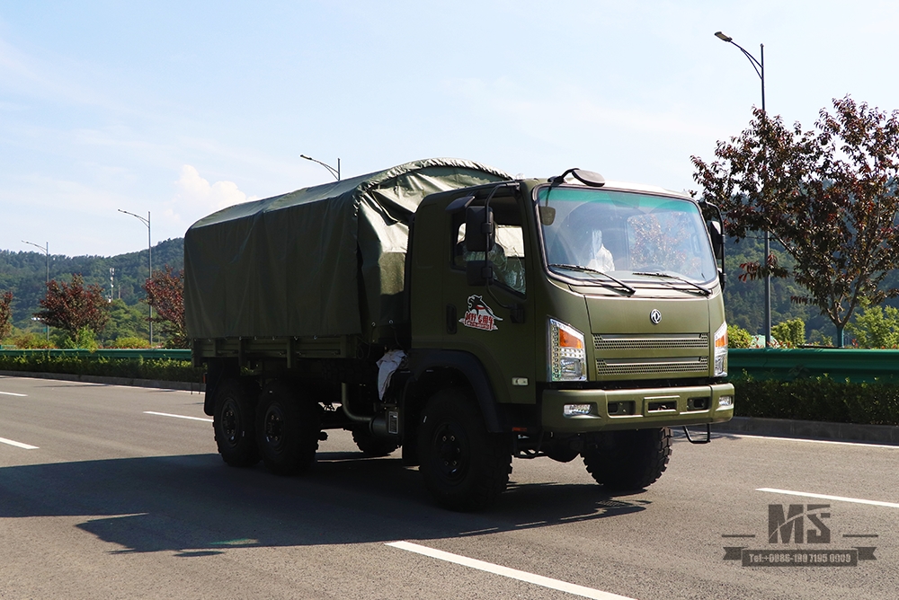 Flathead Dongfeng EQ240 6WD Off-road Truck_All-Wheel Drive EQ2082 Diesel Cargo Truck For Sale_Dongfeng 6x6 Civilian Off-road Truck for Sale_Export Special Vehicle