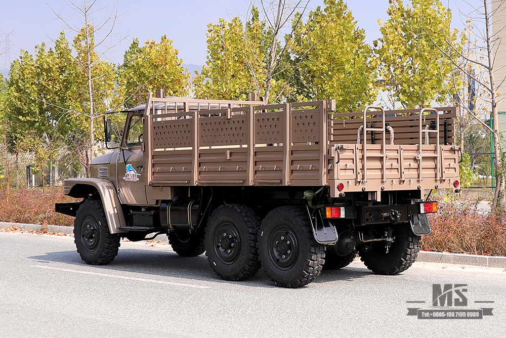 170 hp Dongfeng Champagne Gold EQ2082_six-wheel drive off-road special truck_Double glass pointed 240 transport vehicle_6×6 25Y truck export special vehicle