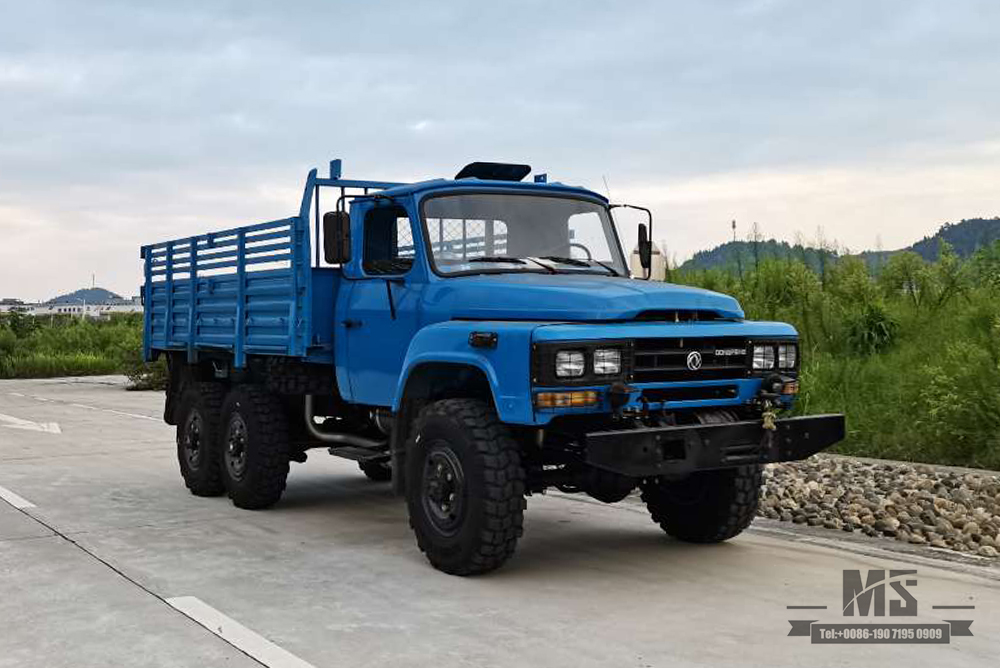 170 hp Dongfeng EQ2082_Six-wheel drive Off-road Special Truck_Double Glass Single Row 240 Transport Vehicle_6×6 pointed 25Y Truck Export Special Vehicle
