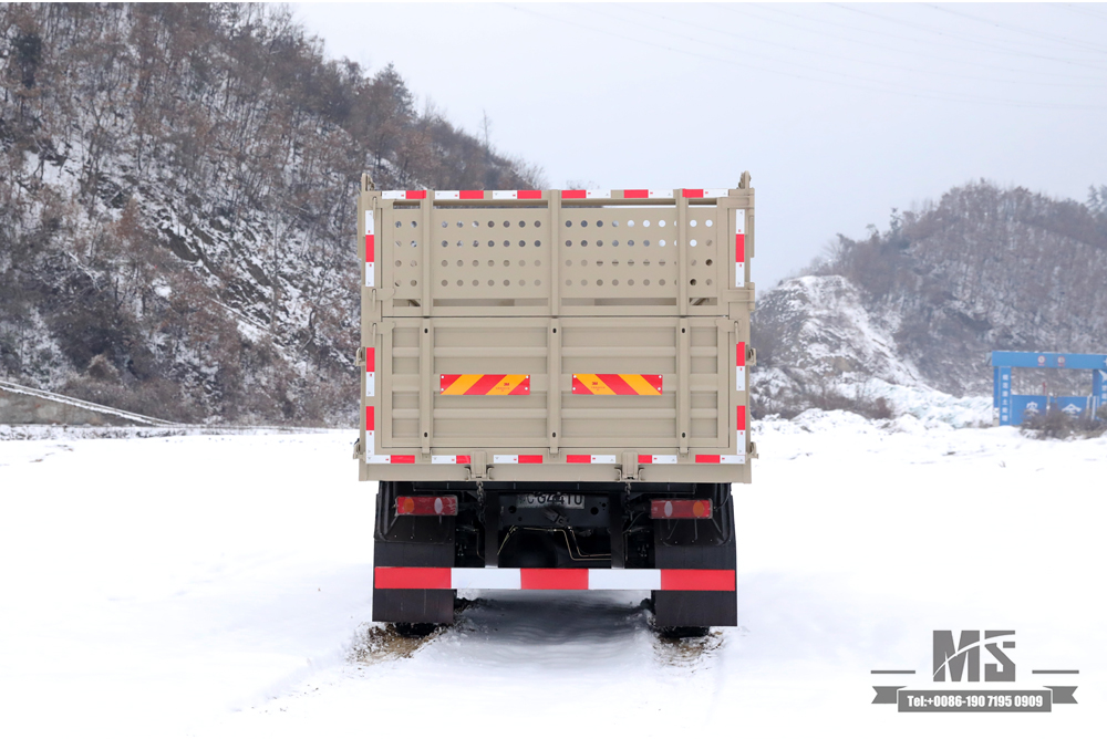 6×6 Dongfeng Six Wheel Drive Dump Truck_Flat Head Cargo Box Baffle Heightened Tipper Truck 6*6 Off Road Transportation Truck_Export Special Vehicle