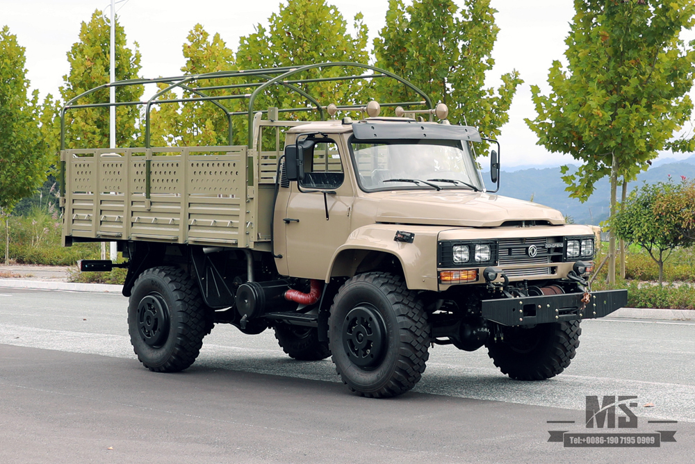 4*4 Dongfeng Cargo Truck_190 hp Long-head 2.5T Off-road Truck with Winch_Four Wheel Drive Long-distance Truck Export Special Purpose Vehicle