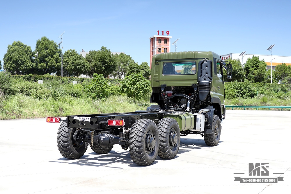 340HP Dongfeng Six-wheel Drive Off-road Special Chassis_6×6 Heavy-duty Commercial Vehicle Chassis_6WD Customized Construction Truck Chassis_Export Special Purpose Truck Chassis