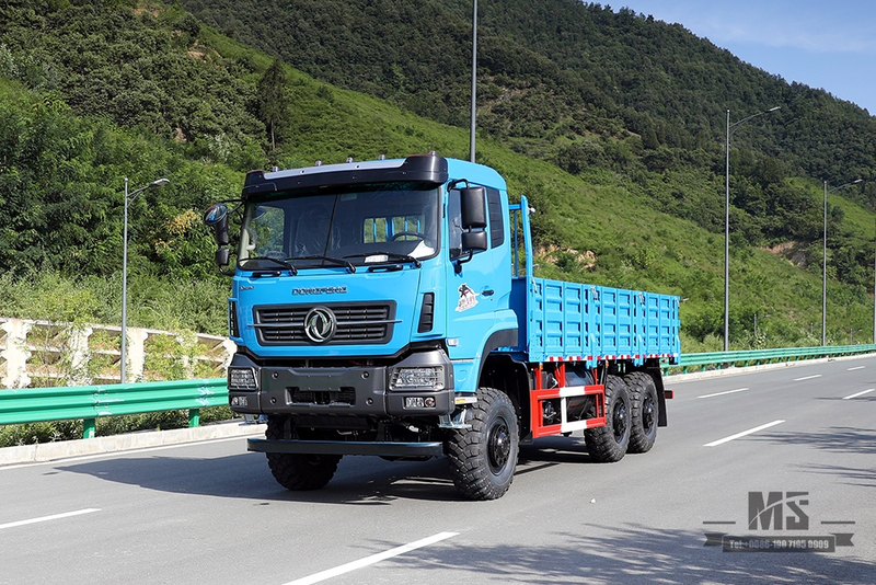 340hp Dongfeng 6*6 Truck_Dongfeng Six Wheel Drive Flat Head Cargo Truck With Brake Water Cooling Tank Long Distance Truck_Export Special Vehicle