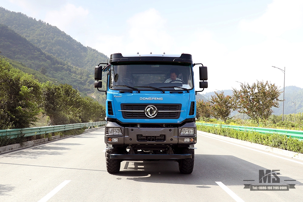 Dongfeng Six Wheel Drive Transportation Truck_340hp Dongfeng 6*6 Flat Head Cargo Truck With Canopy pole Brake Water Cooling Tank Long Distance Truck_Export Special Vehicle