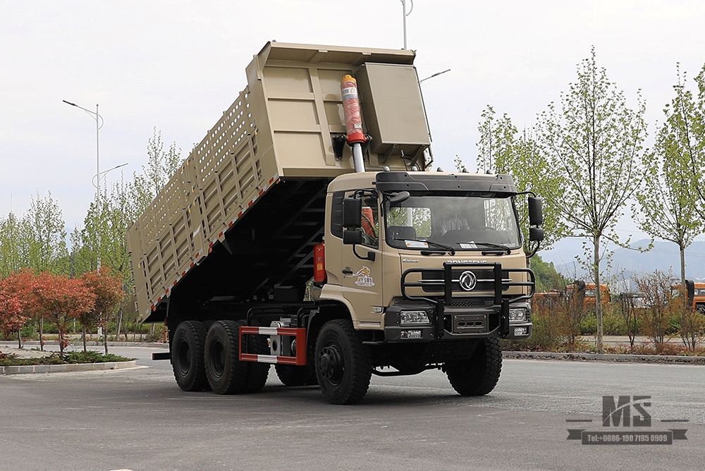 260hp Dongfeng 6×6 Off-road Special Dump Truck_Six-wheel Drive Three-axle Rear Twin-tire Mining Truck_Customized 7T/13T Lift Truck_Export Special Vehicle