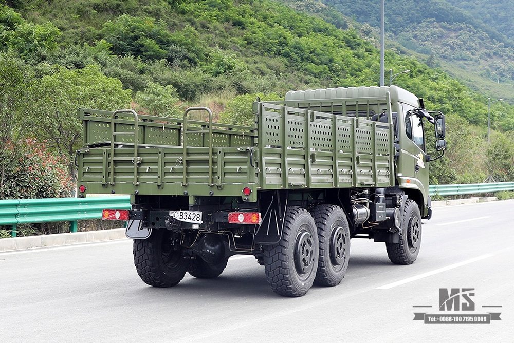 210hp Dongfeng Six wheel Drive Cargo Truck for Sale_6*6 Army Green Flathead Head Transport Truck With Bumper Coversion Manufacturer_Dongfeng 6WD Export Special Vehicle