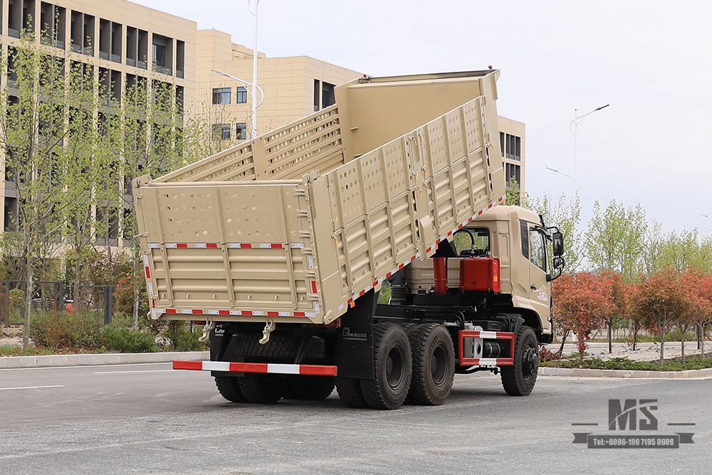 260hp Dongfeng Six Wheel Drive Dump Truck_6*6 Flat Head Single Row Tipper Truck Off Road Transportation Truck_Export Special Vehicle