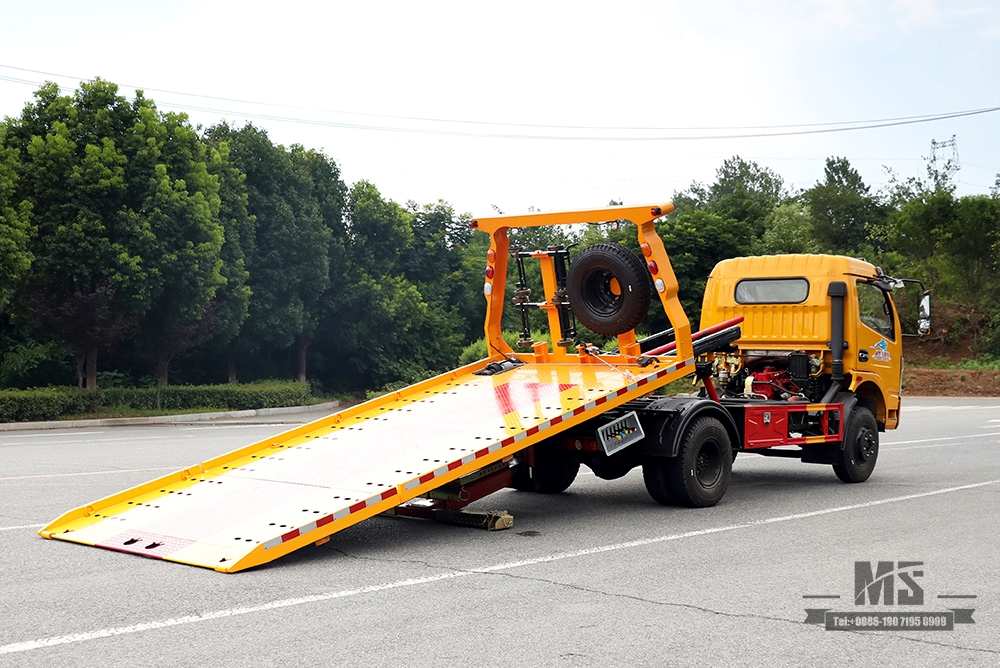 Dongfeng 4*2 Wrecker With 3 Tons Semi-floor Clearing Plate Dongfeng Road Rescue Clearance Vehicle Export Special Tow Truck