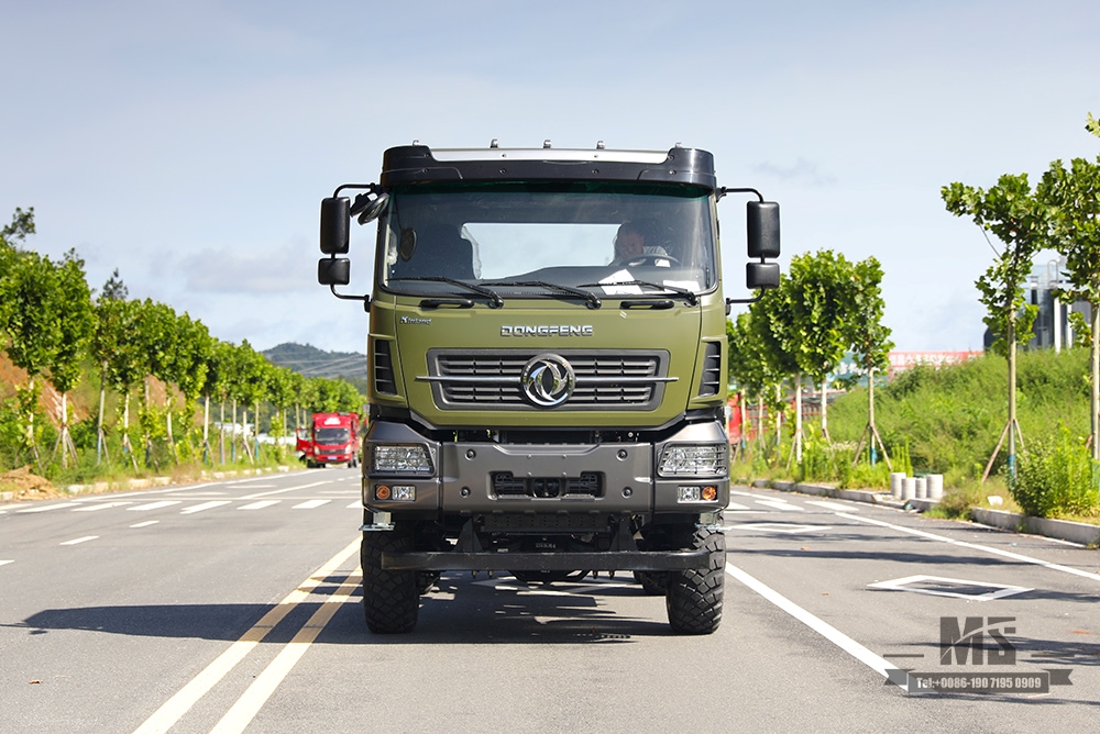 340 hp Dongfeng 6×6 Off Road Chassis_Six wheel Drive Dongfeng Flat Head One and a Half Row Chassis Cargo Truck Chassis AWD 6*6 Export Special Vehicle