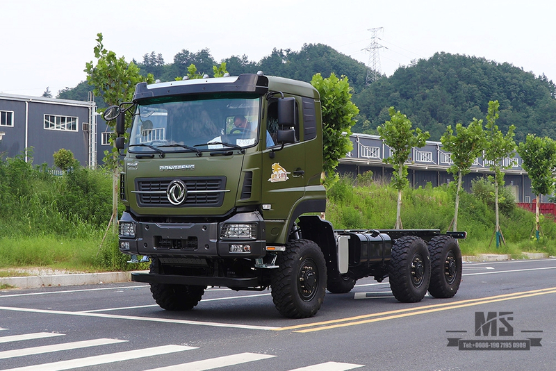 Dongfeng 6×6 Off Road Chassis_Six wheel Drive Dongfeng Flat Head One and a Half Row Chassis Cargo Truck Chassis AWD 6*6 Export Special Vehicle