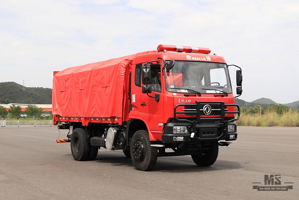 210 HP/300hp Dongfeng 4*2 Firefighting Flatbed Truck _ Flathead Rescue Trailer Truck_Export Special Vehicle