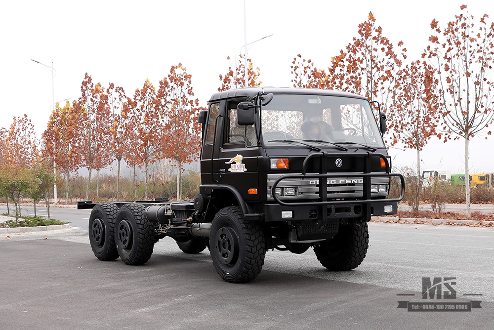 190 HP Dongfeng EQ2102 Off-road Three-axle Truck Chassis_Black Six wheel Drive Black Cargo Truck Chassis_All-wheel drive EQ2102G Export Special Purpose Vehicle Chassis